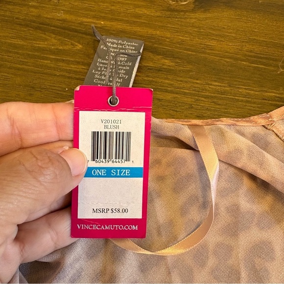 Vince Camuto Blush Leopard Cheetah Animal Print Sheer Kimono Cover Up Cardigan - Picture 7 of 7